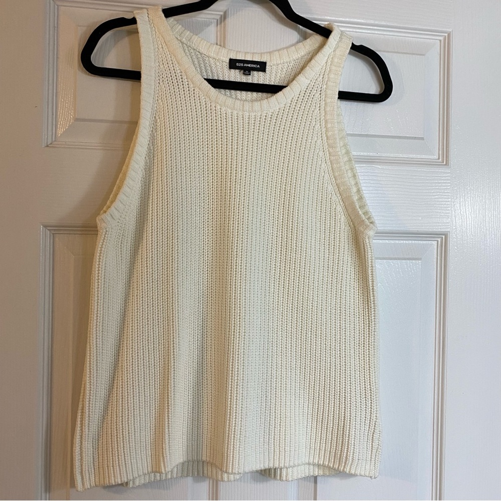 525 America Cream Knit Tank Top